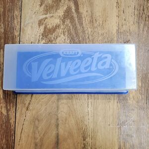Vintage Kraft Velveeta Cheese Keeper Storage Box Clear Blue Bottom Made In USA